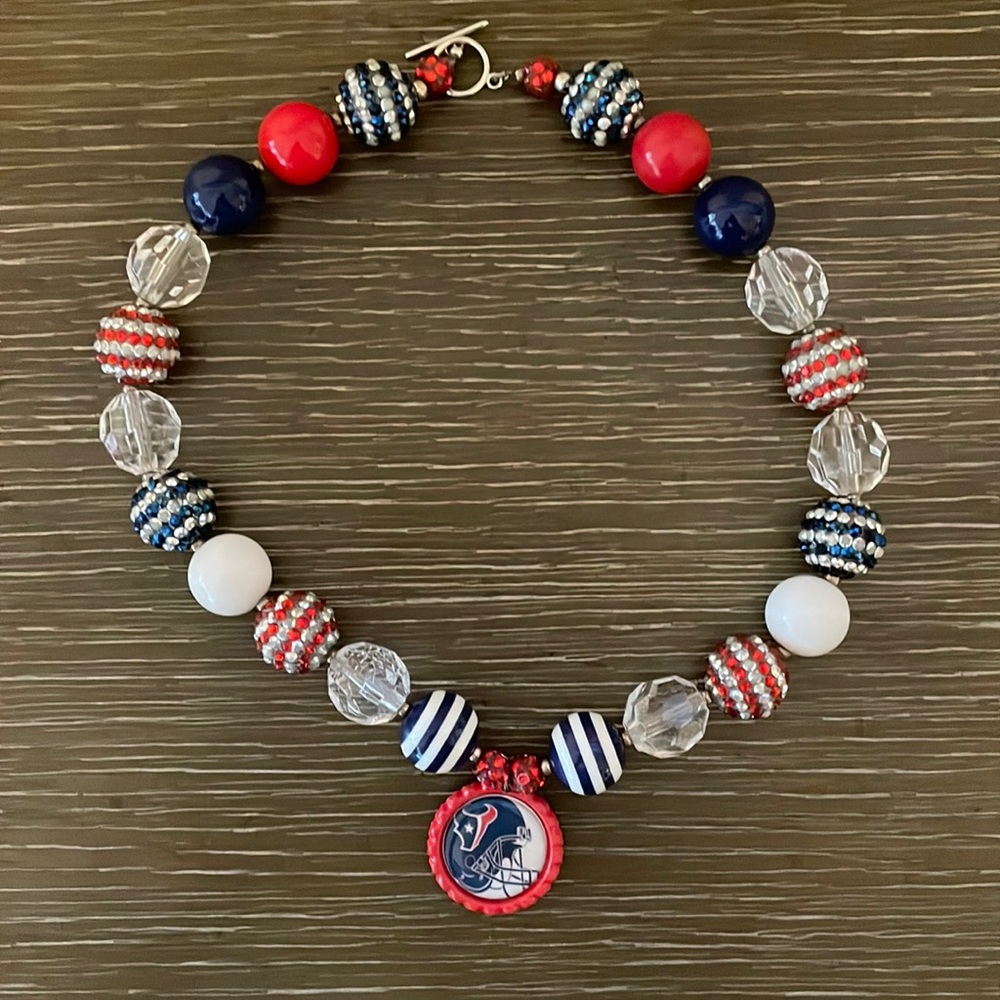 Texans Football Team Necklace